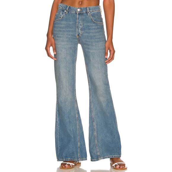 Free People We The Free New Dawn Flare Jean in Belgrade Blue Size 31 - Picture 1 of 12